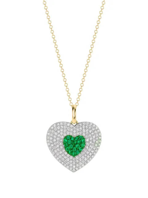 PHILLIPS HOUSE Infinity Heartbeat emerald and diamond necklace