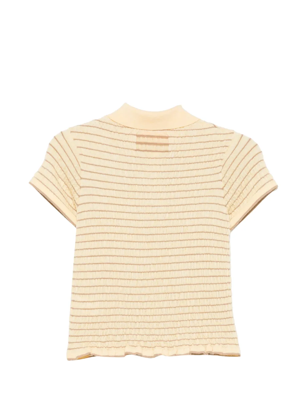 Guest In Residence Gesmockt gestreept poloshirt Beige