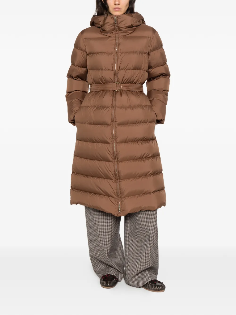 Max Mara belted puffer coat Bruin