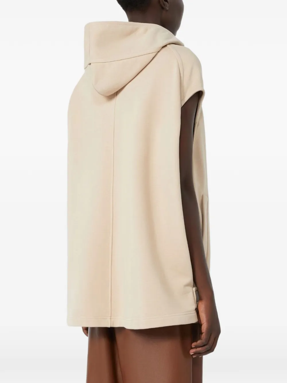 Sportmax Mouwloze hoodie Beige