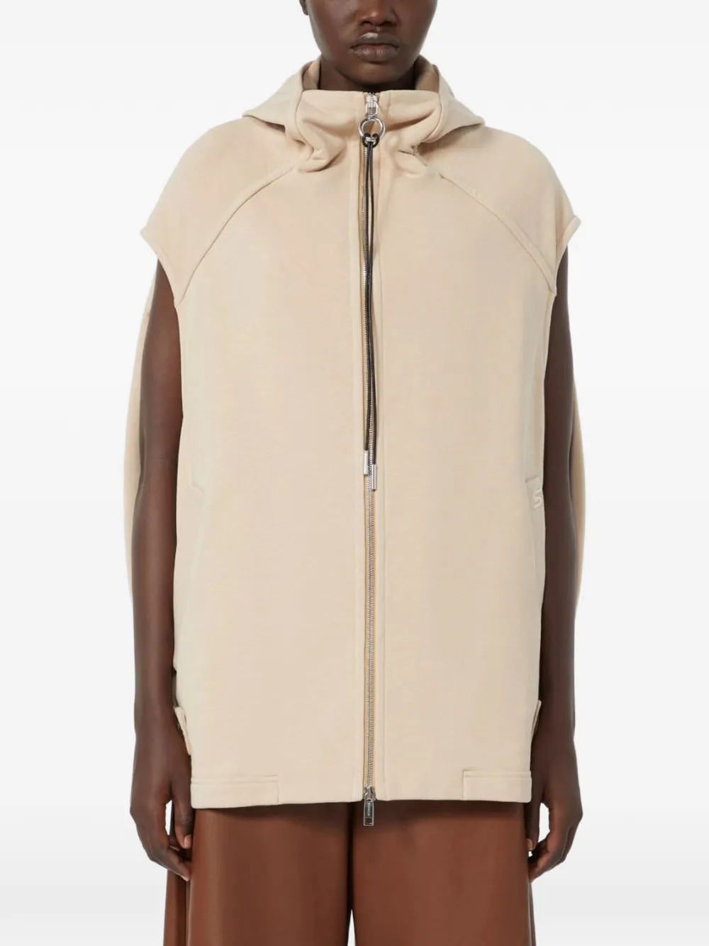 Sportmax Mouwloze hoodie Beige