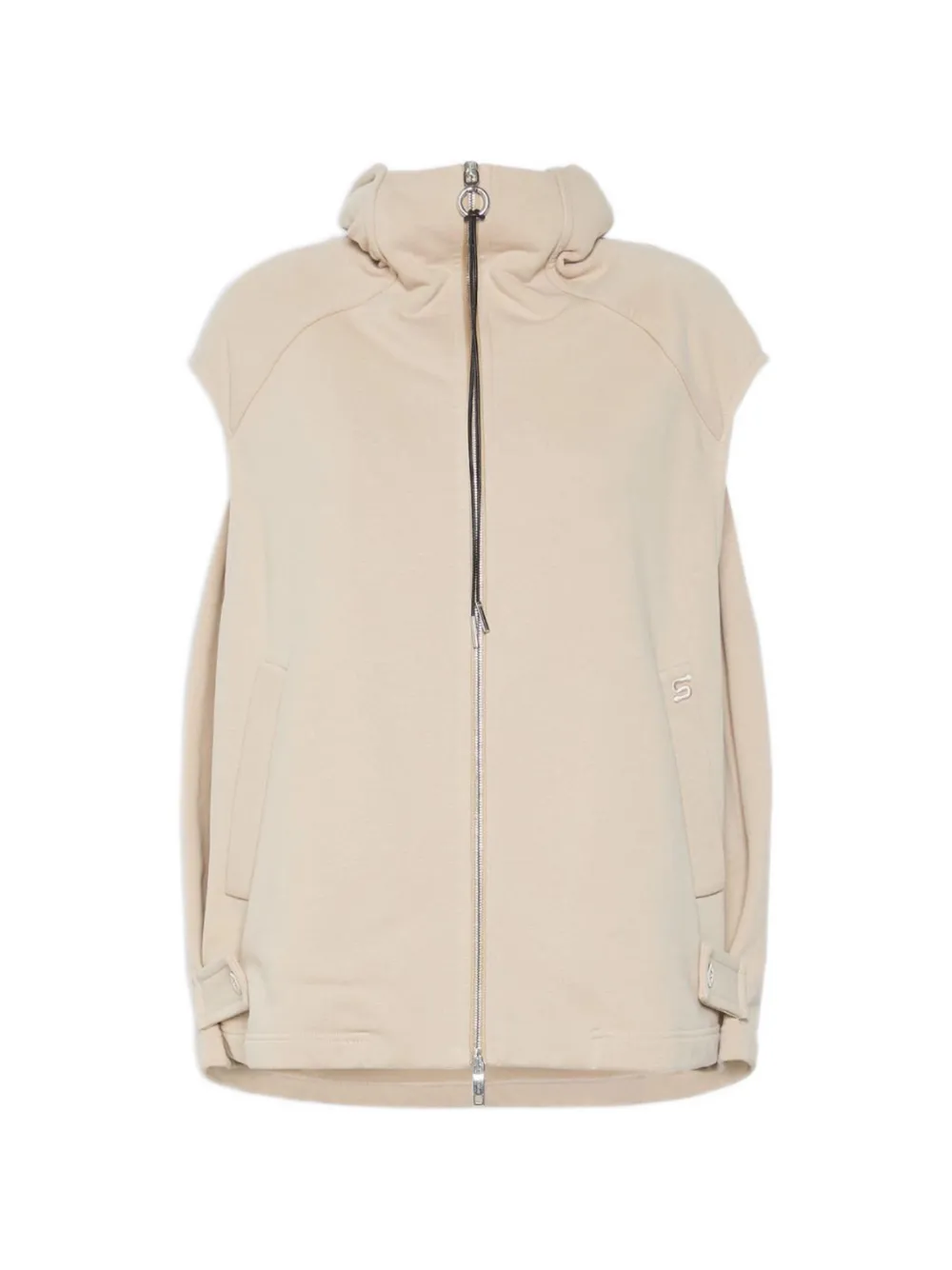 Sportmax sleeveless zip-up hoodie - Toni neutri