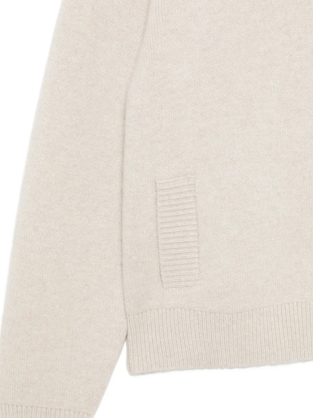 Lisa Yang Aleya Zip-up Collared Sweater in Neutrals, view 3