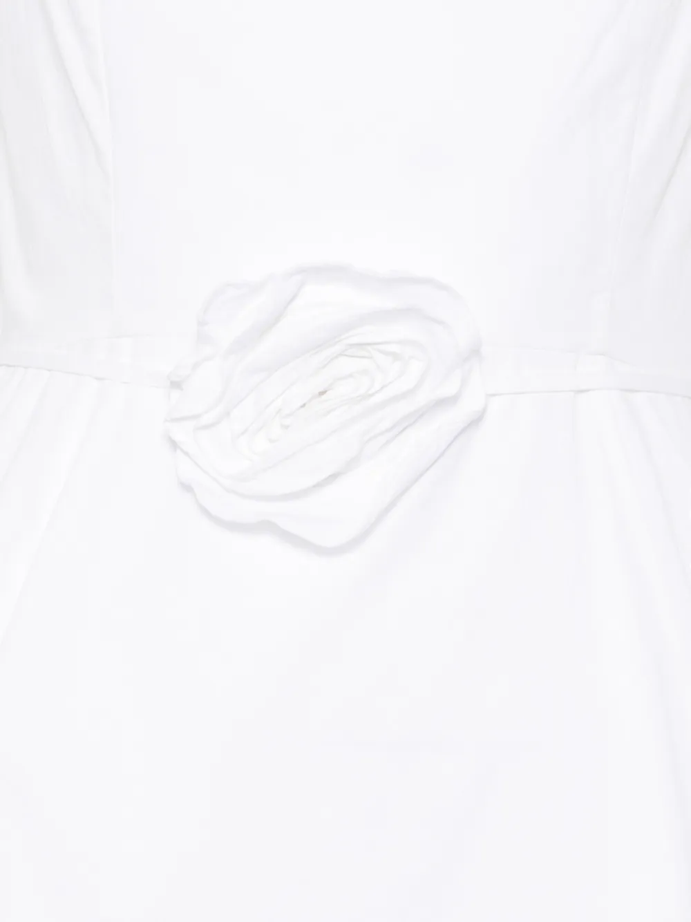 ROTATE BIRGER CHRISTENSEN Mini-jurk met pofmouwen en bloem-applicatie Wit