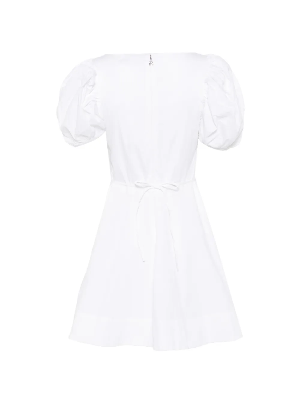 ROTATE BIRGER CHRISTENSEN Mini-jurk met pofmouwen en bloem-applicatie Wit
