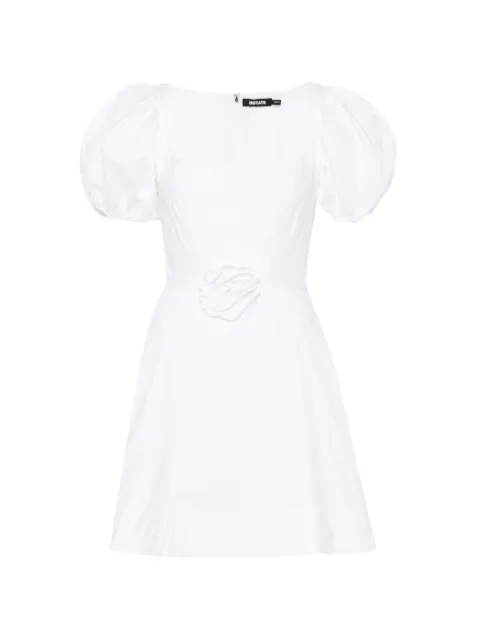 ROTATE BIRGER CHRISTENSEN vestido corto con mangas farol y aplique floral