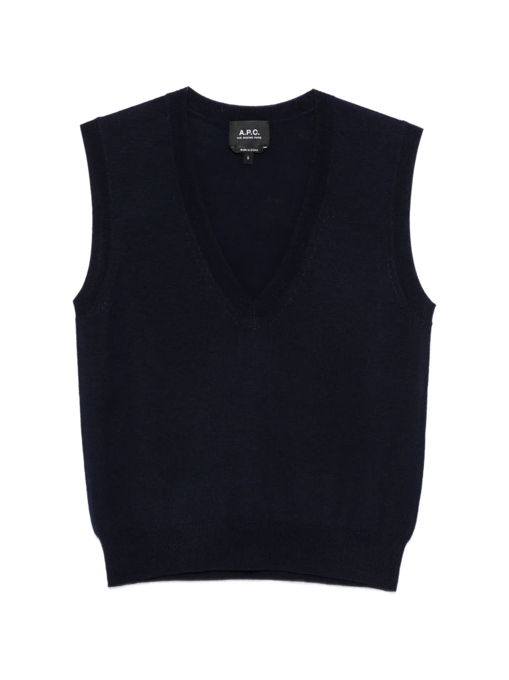 A.P.C. V-neck knitted vest - Blu
