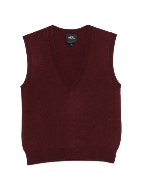 A.P.C. V-neck knitted top