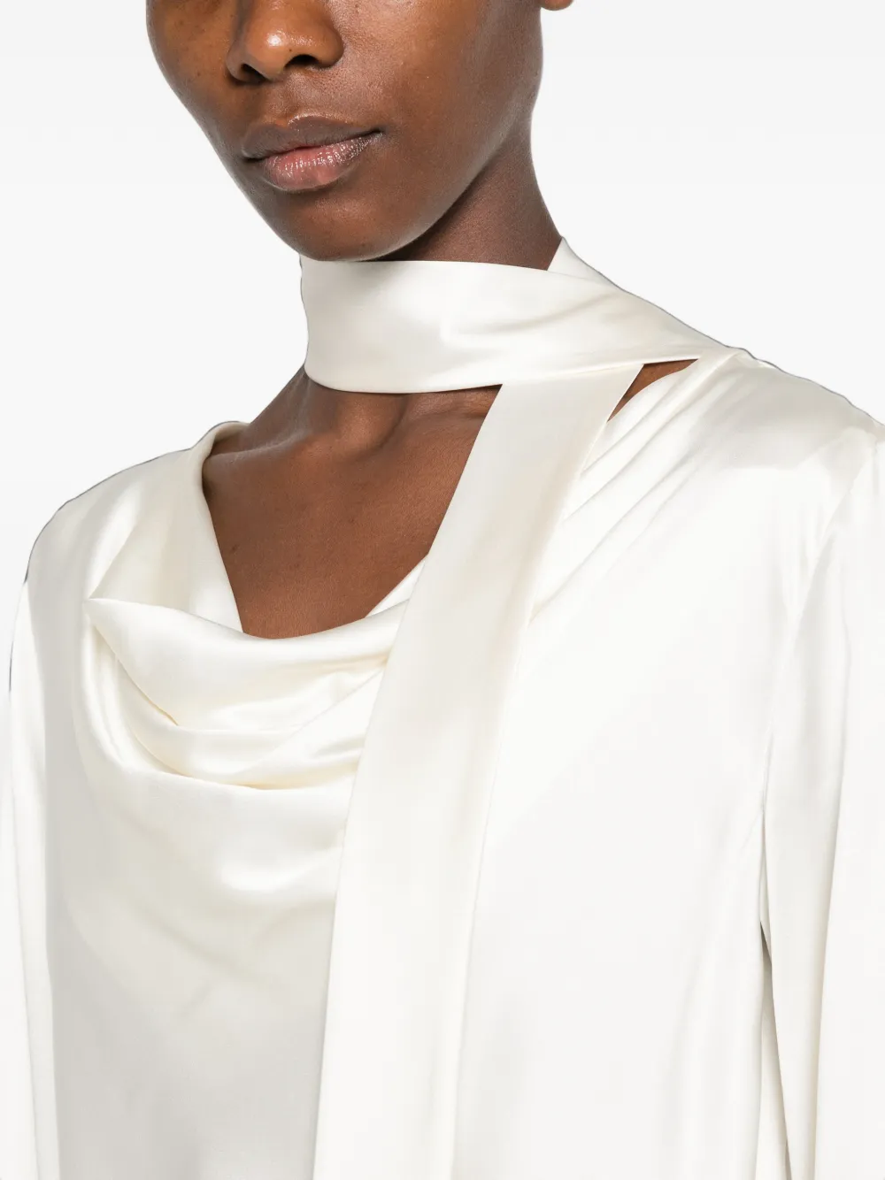 Max Mara Blouse met sjaaldetail Wit