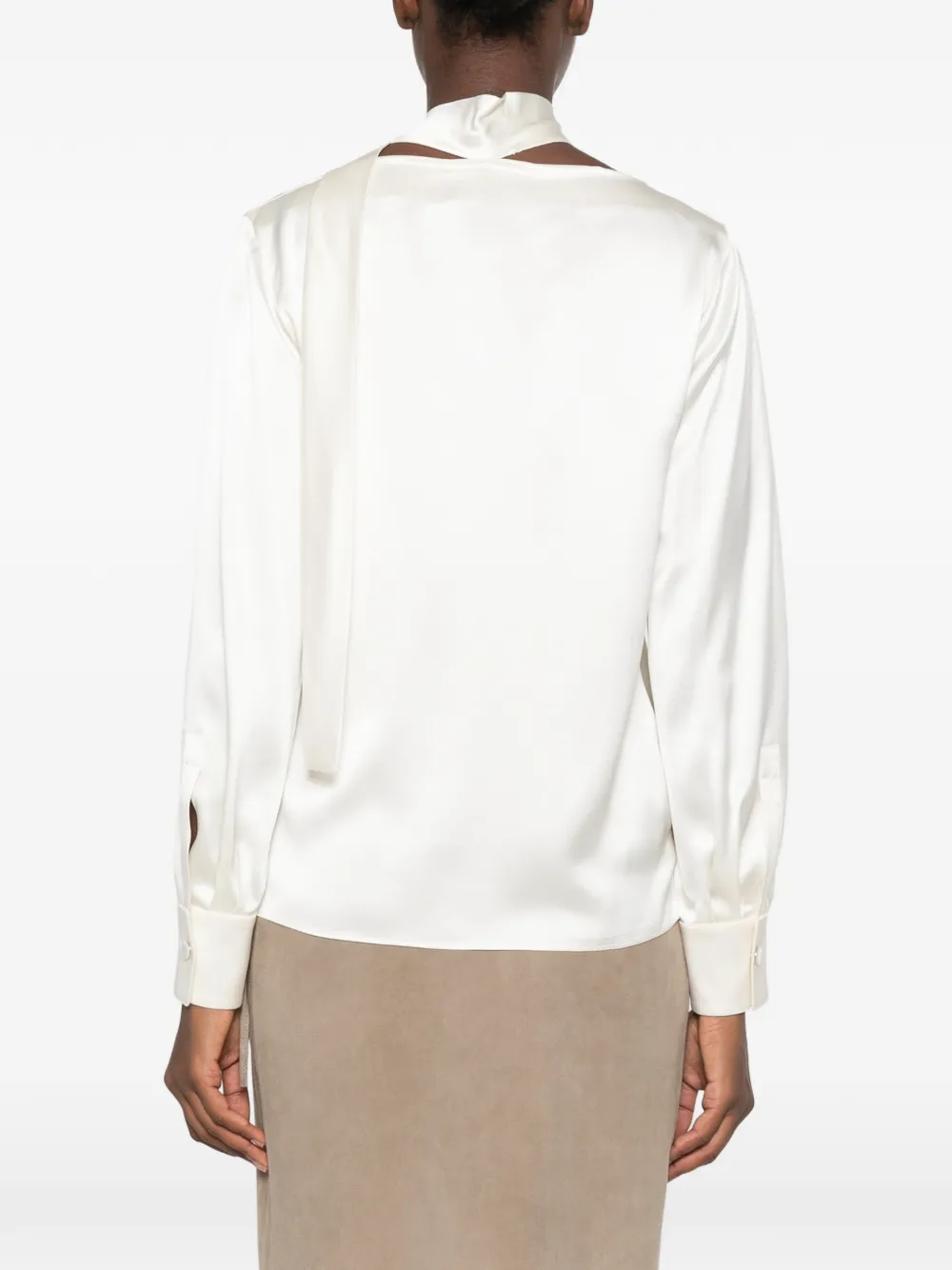 Max Mara Blouse met sjaaldetail Wit