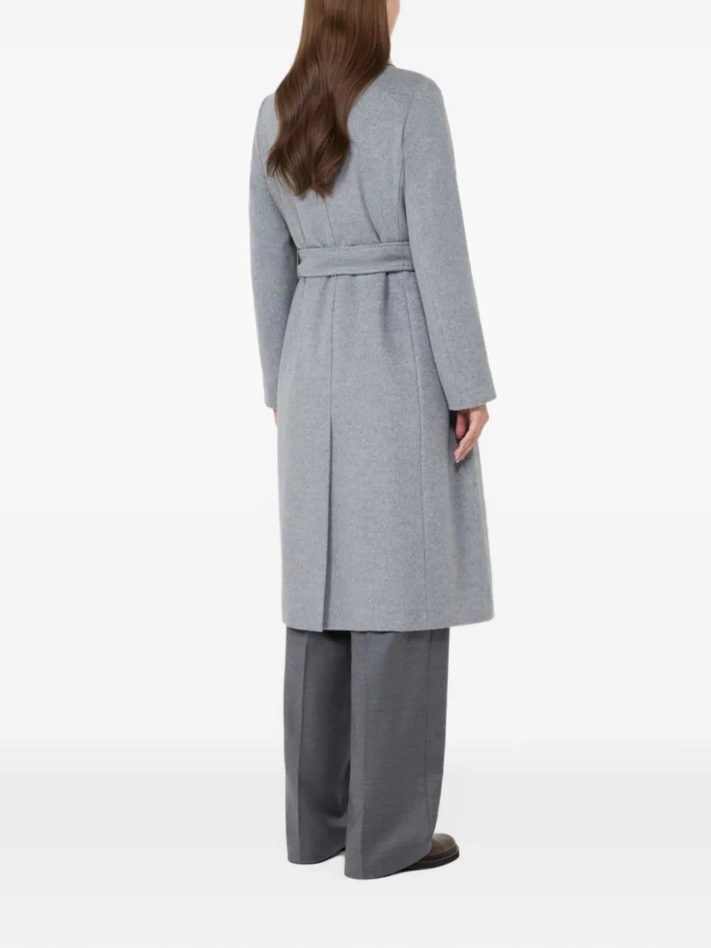 Max Mara double-breasted wool coat Grijs