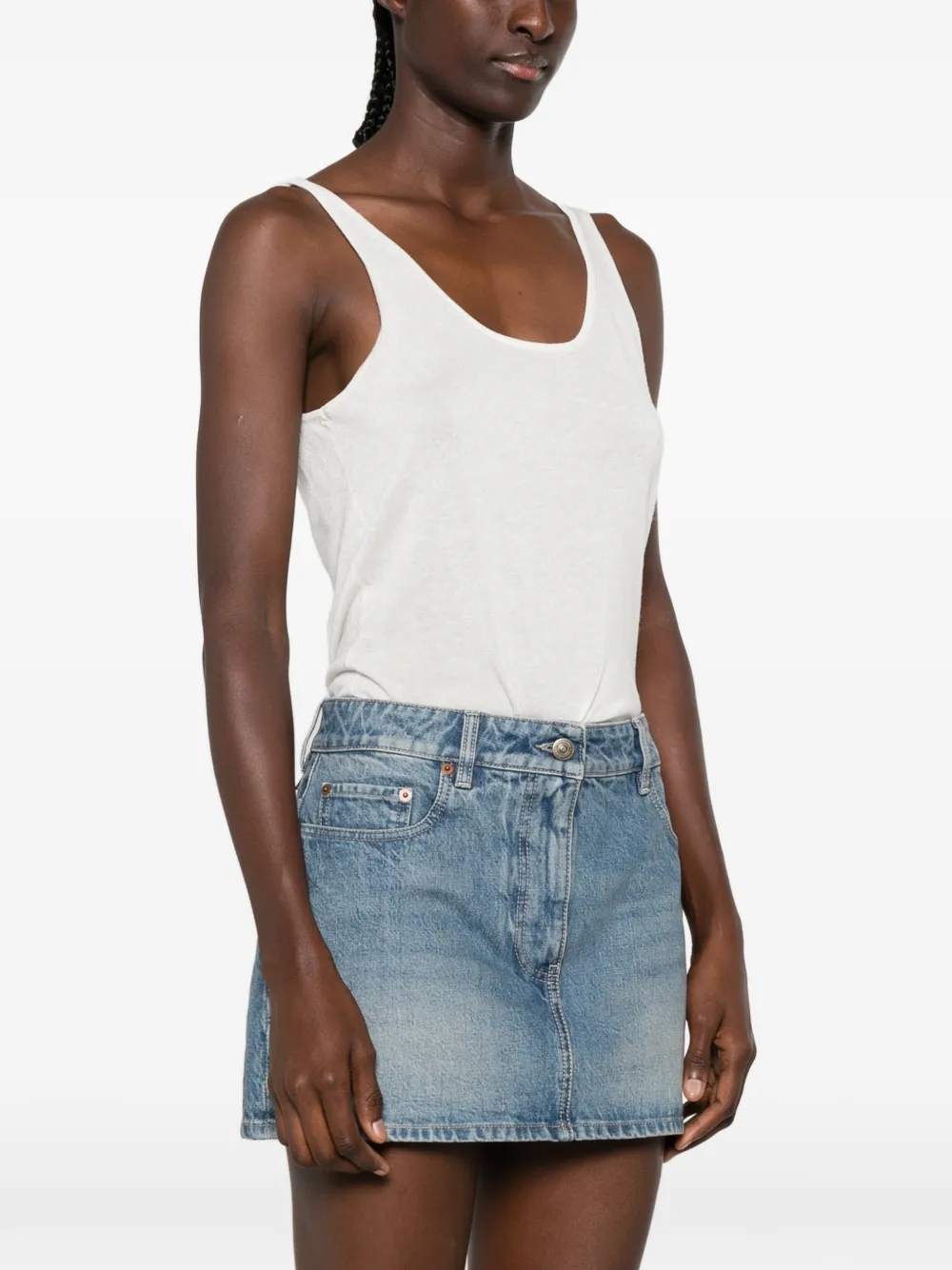 Valentino Garavani VLogo denim mini-rok Blauw