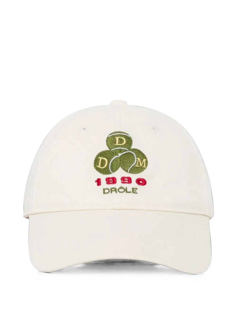 Drôle De Monsieur Funny 1990 logo-embroidered baseball cap - Bianco