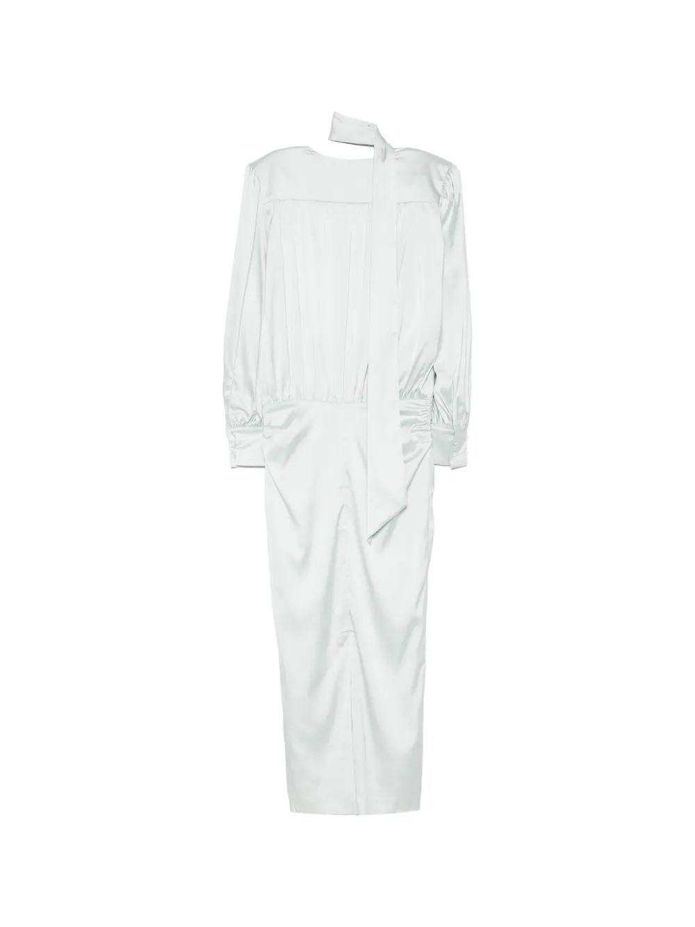 ROTATE BIRGER CHRISTENSEN Midi-jurk met strik en plooien Groen