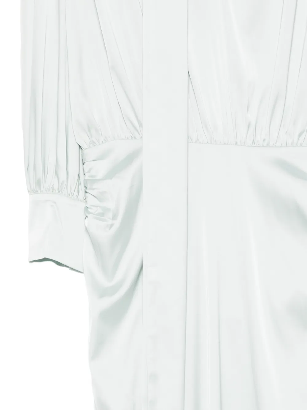 ROTATE BIRGER CHRISTENSEN Midi-jurk met strik en plooien Groen