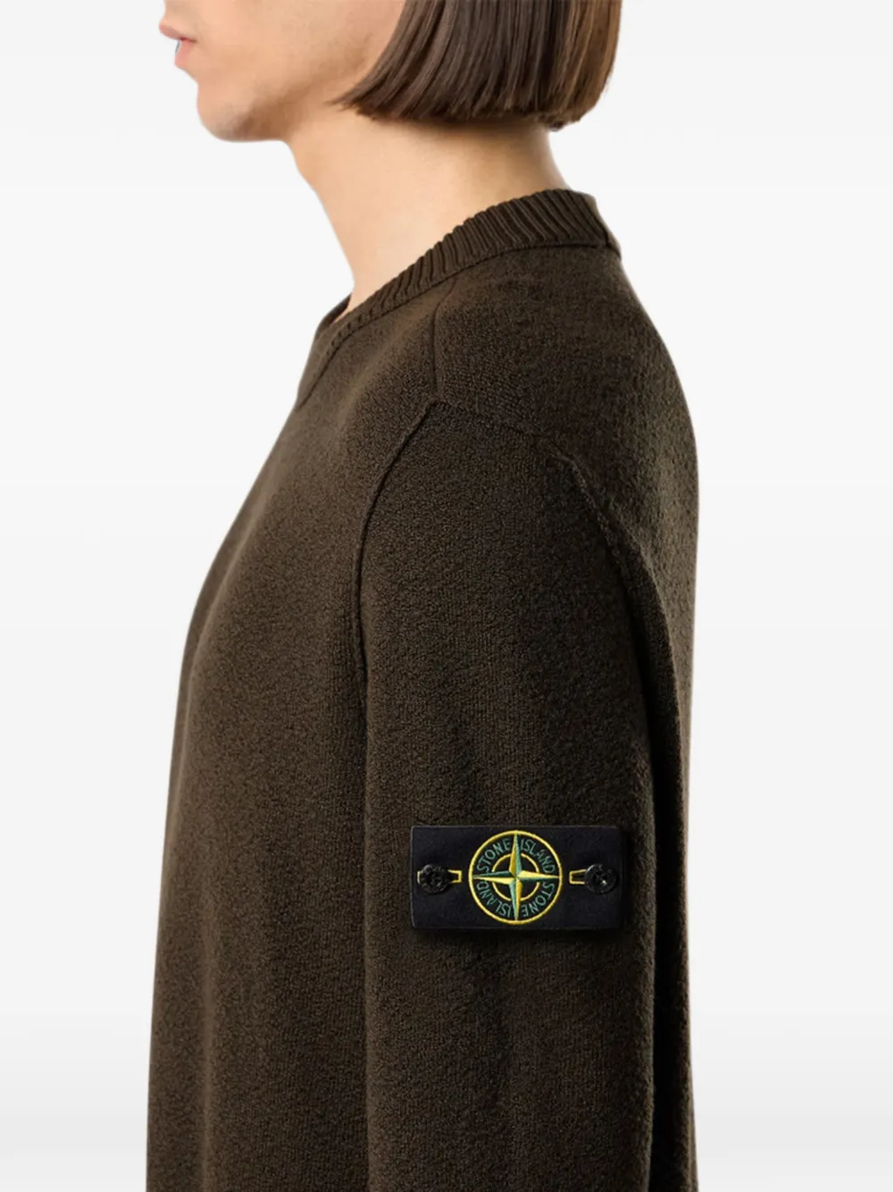 Stone Island 5100011 trui van pure RWS-wol Bruin