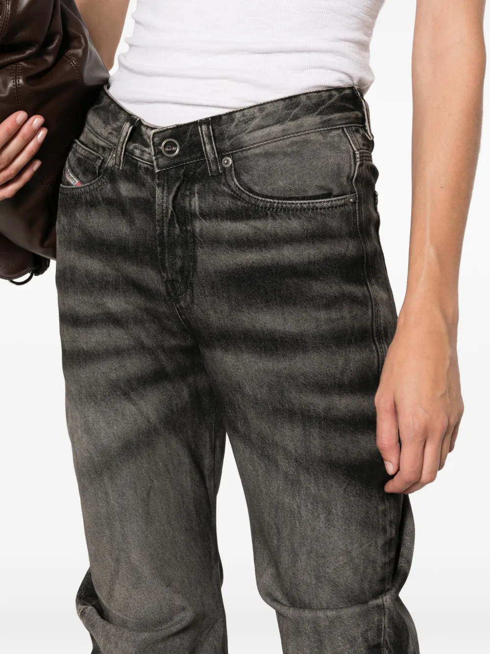 Diesel Jeans met vlakken en faded-effect Grijs