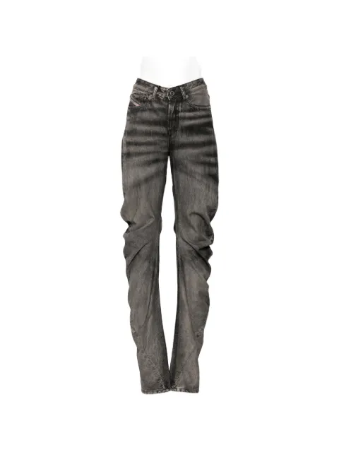 Diesel faded-effect panelled jeans