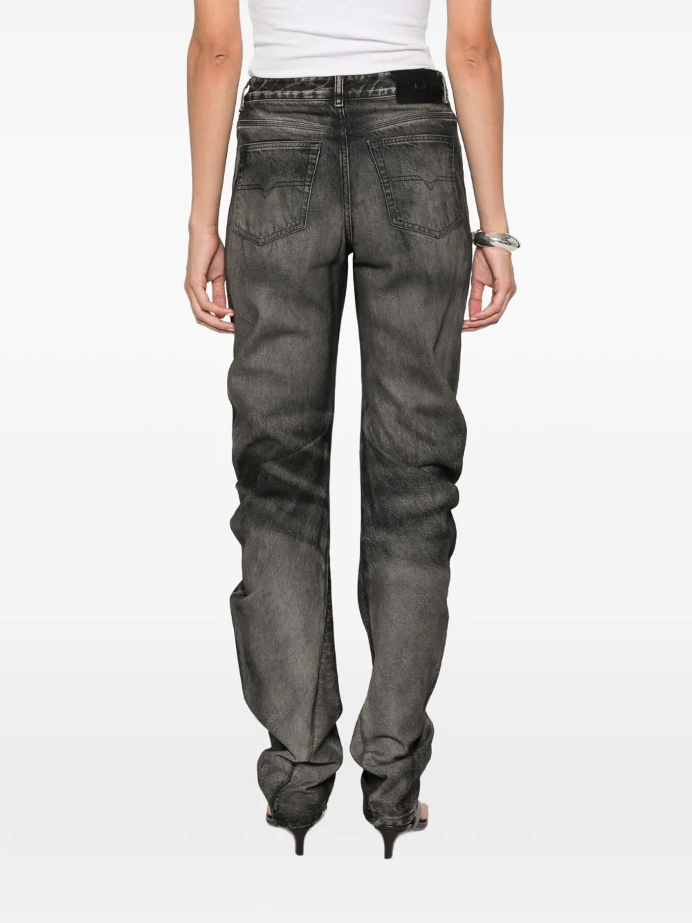 Diesel Jeans met vlakken en faded-effect Grijs