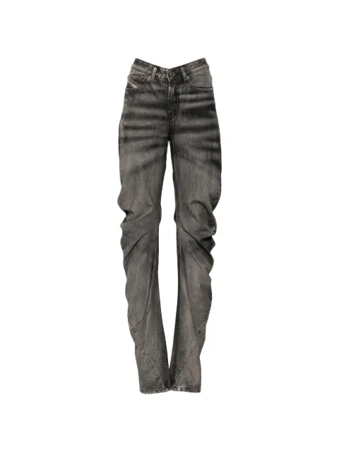 Diesel faded-effect panelled jeans