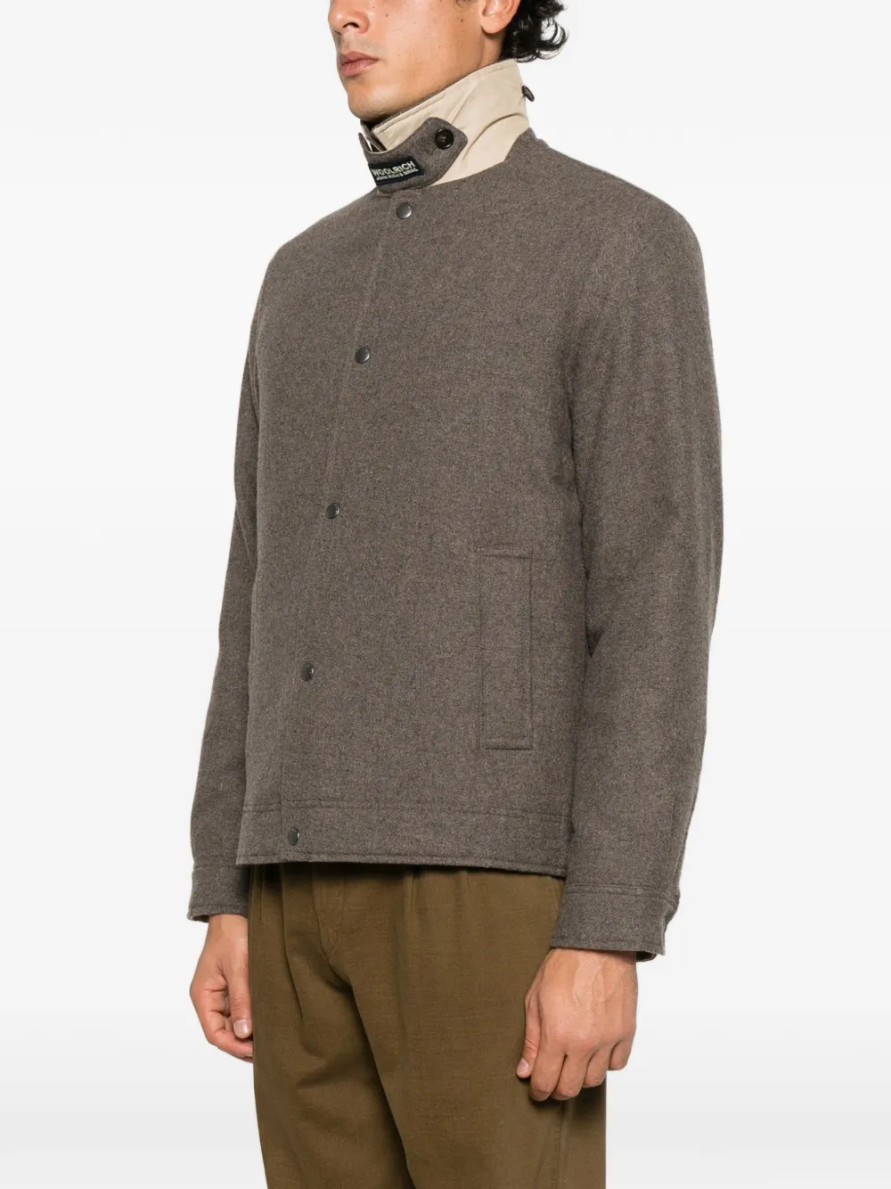 Woolrich button-fastening shirt jacket Bruin