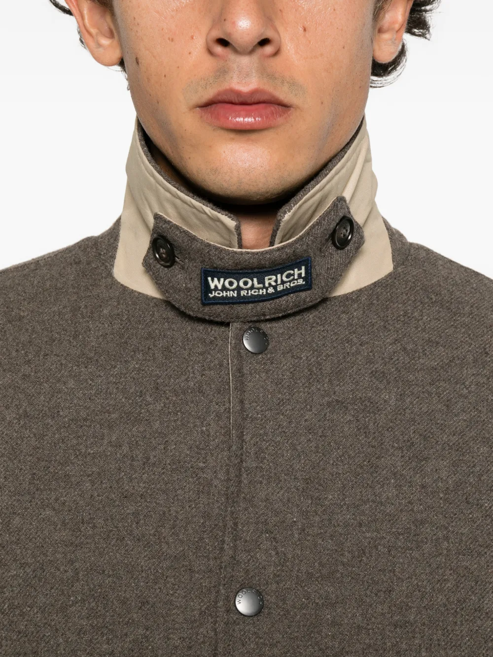 Woolrich button-fastening shirt jacket Bruin