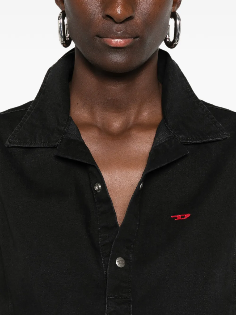 Diesel De-Drey cropped mouwloze top Zwart