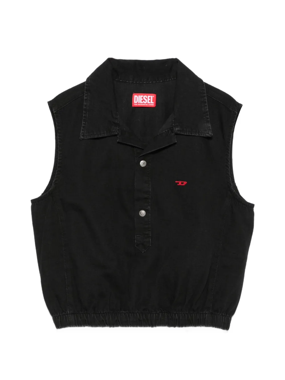 Diesel De-Drey cropped sleeveless top - Nero