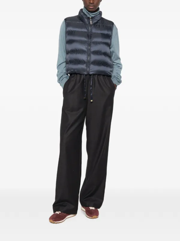 Max Mara The Cube キルティングベスト リブ Max Mara The Cube キルティングベスト | ブルー | FARFETCH JP