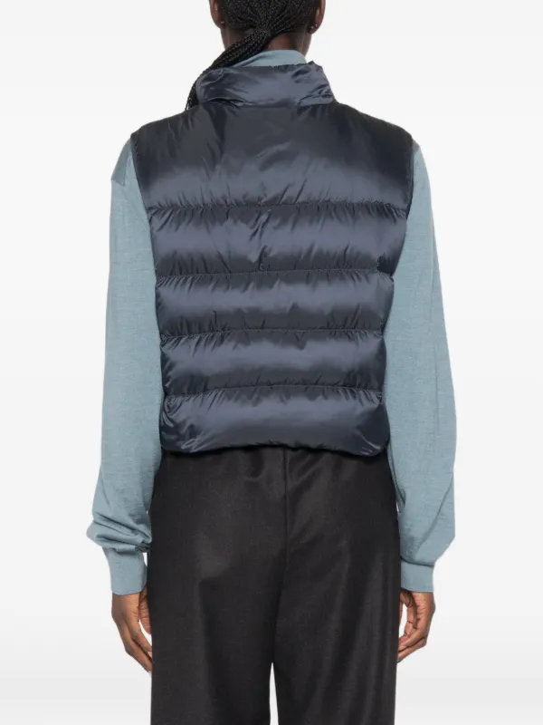 Max Mara The Cube キルティングベスト リブ Max Mara The Cube キルティングベスト | ブルー | FARFETCH JP