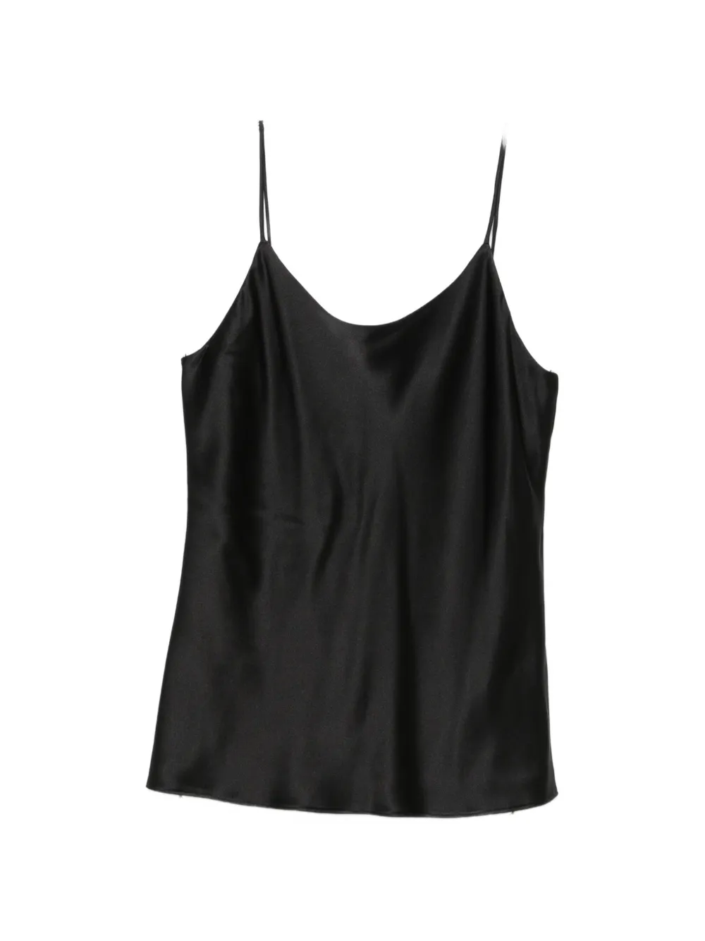Max Mara satin spaghetti-strap top - Nero