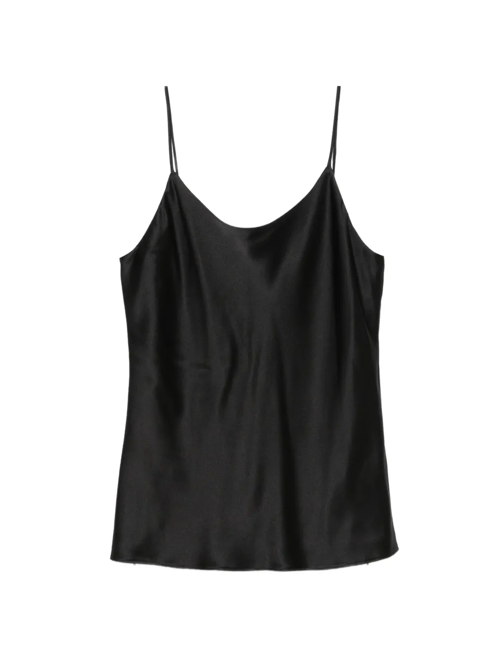 Max Mara satin spaghetti-strap top - Nero