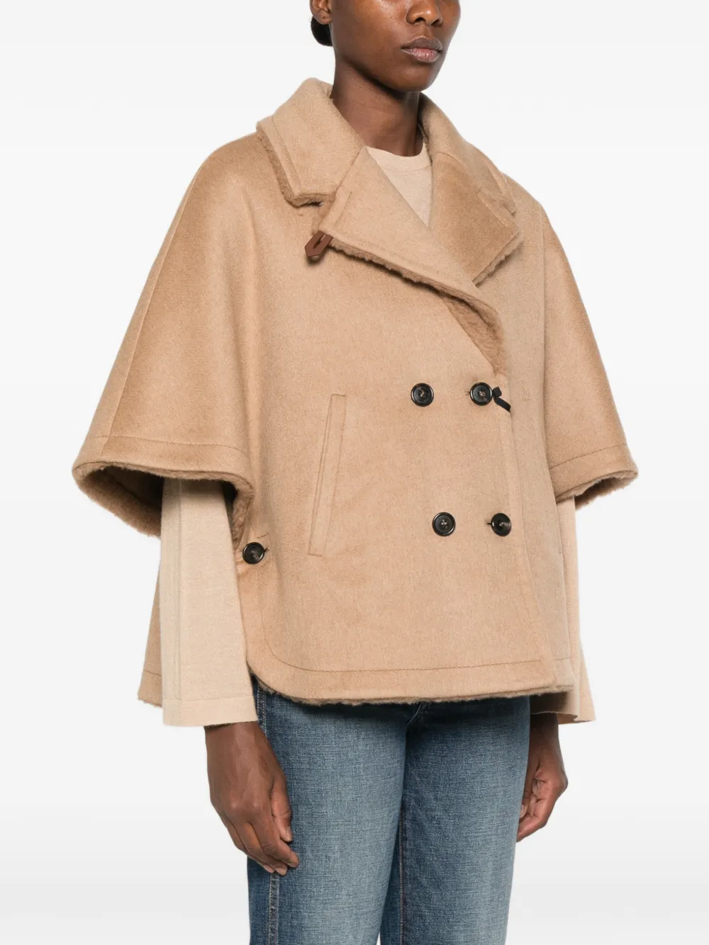 Max Mara Cape leren muiltjes Beige