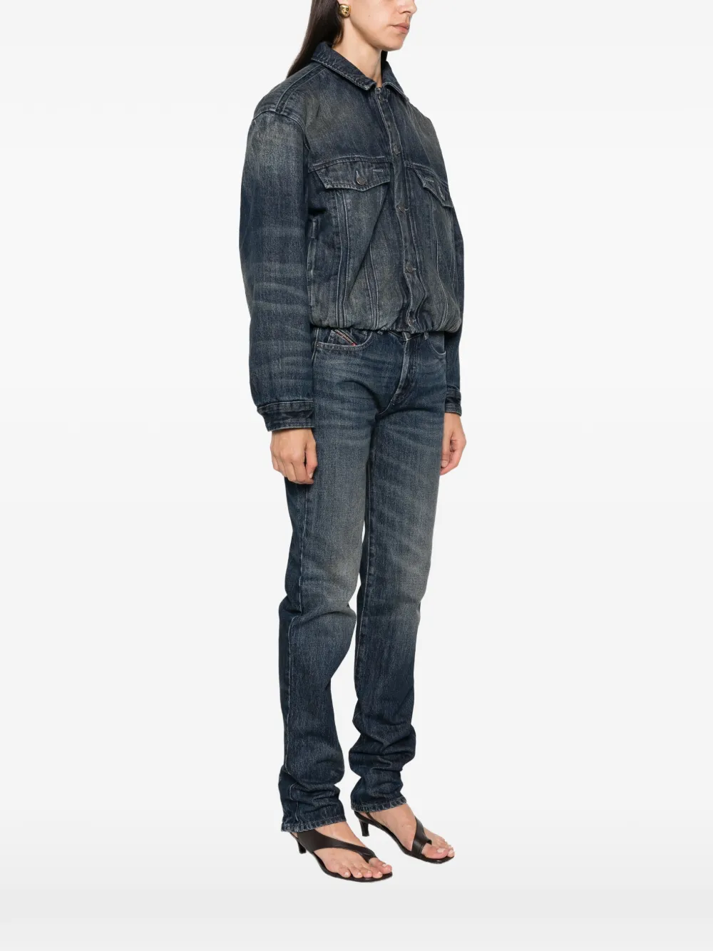 Diesel Denim jack Blauw
