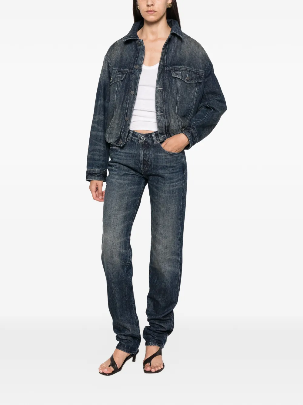 Diesel Denim jack Blauw