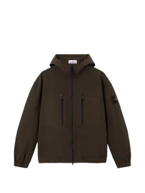 Stone Island compass patch hooded jacket