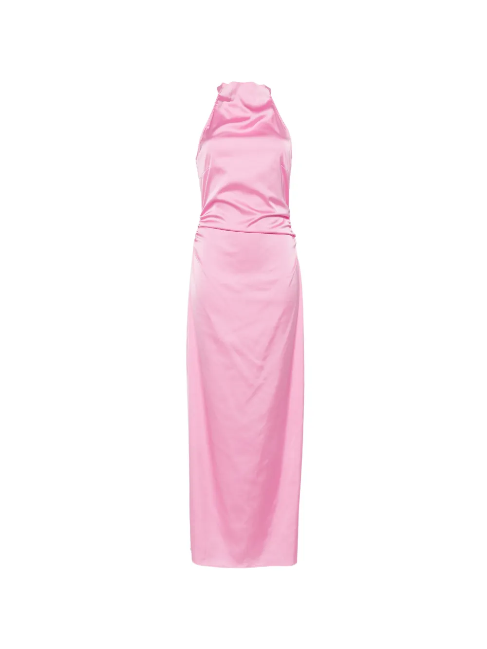 ROTATE BIRGER CHRISTENSEN ruched halterneck maxi dress - Rosa