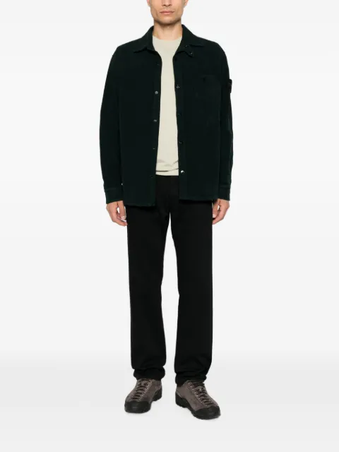 Stone Island Compass-patch corduroy shirt