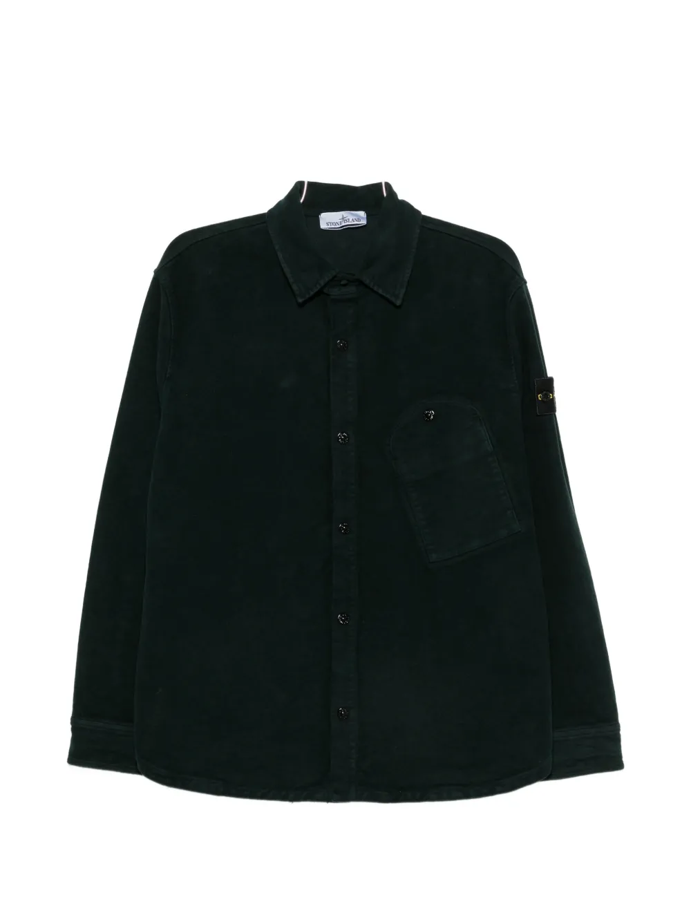 Stone Island Compass-patch corduroy shirt - Verde
