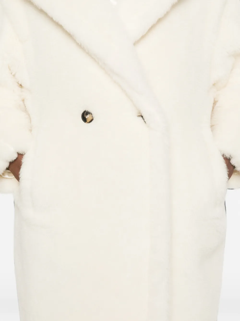 Max Mara Tedgirl jas met dubbele rij knopen Beige