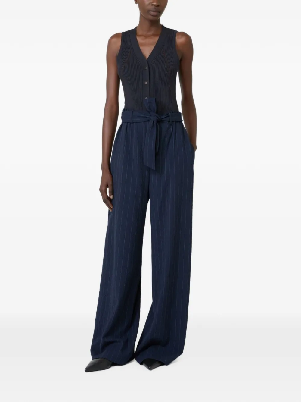 Max Mara Katoenen en viscose gilet Blauw