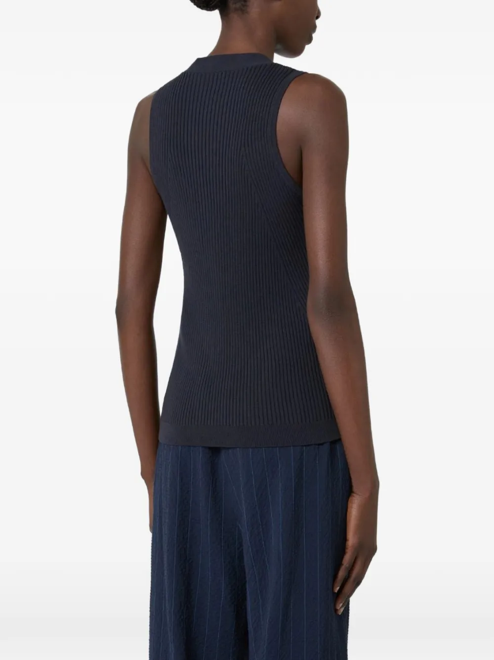 Max Mara Katoenen en viscose gilet Blauw