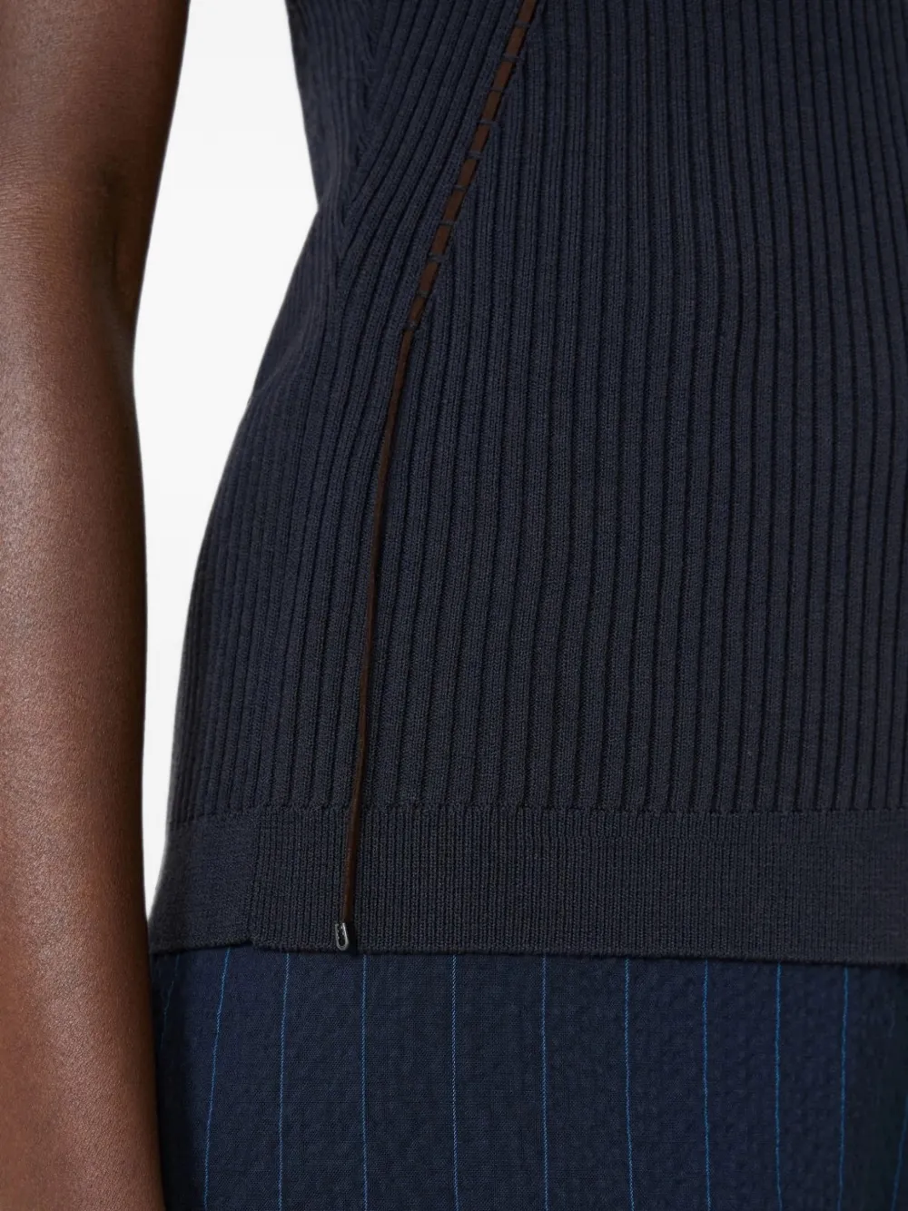 Max Mara Katoenen en viscose gilet Blauw