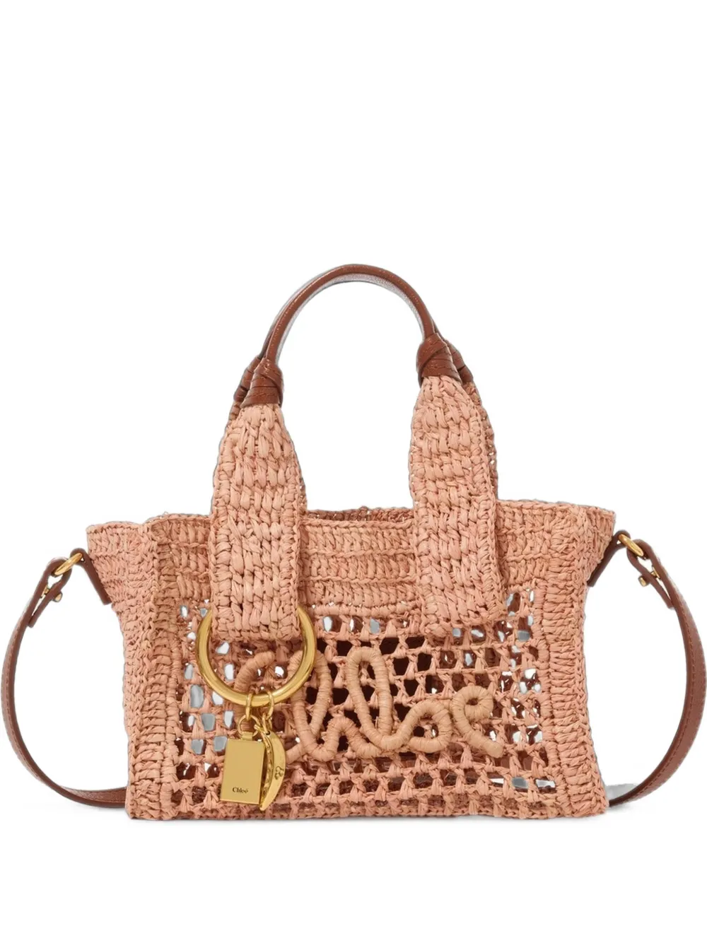 Chloé mini Summer rafia tote bag