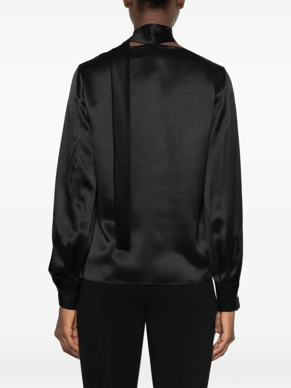 Max Mara Gedrapeerde blouse Zwart