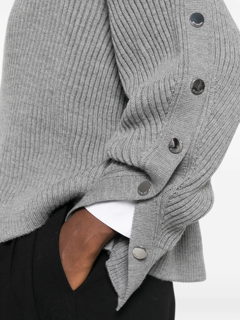 Sportmax Ribgebreide trui Grijs
