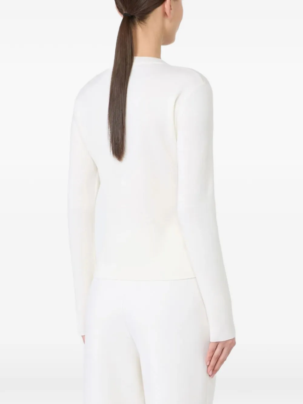 Max Mara Wollen trui met logo-reliëf Wit