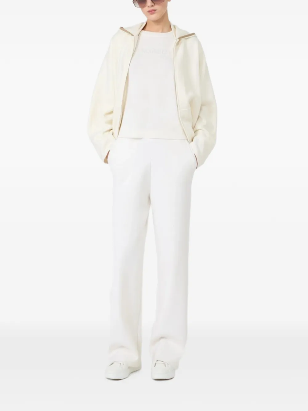 Max Mara Wollen trui met logo-reliëf Wit