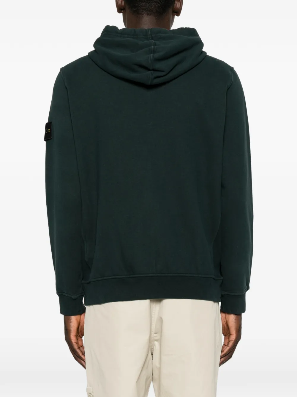Stone Island Hoodie met logopatch Groen