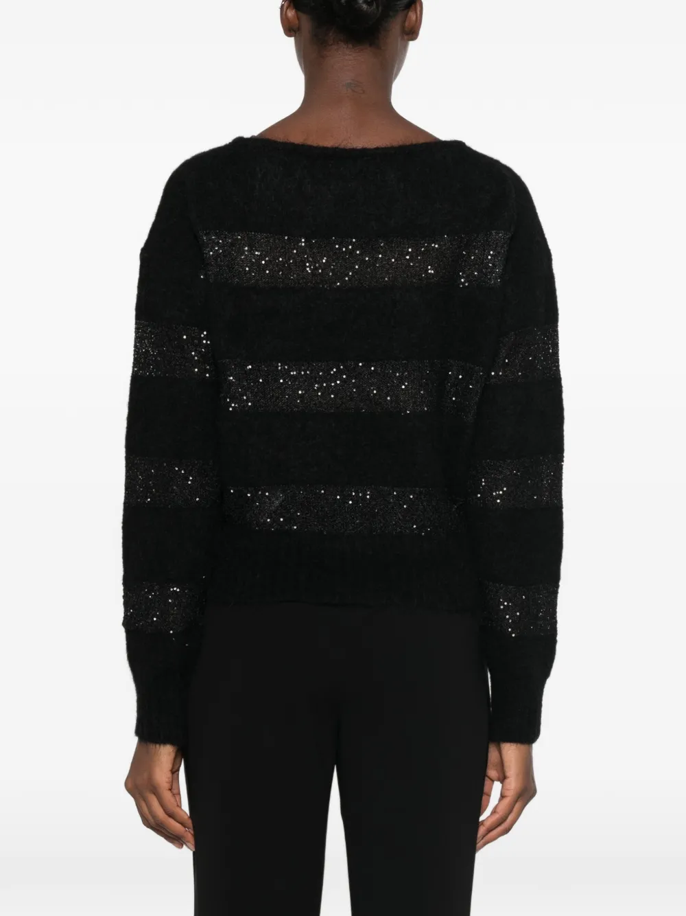 Max Mara sequin-embellished sweater Zwart